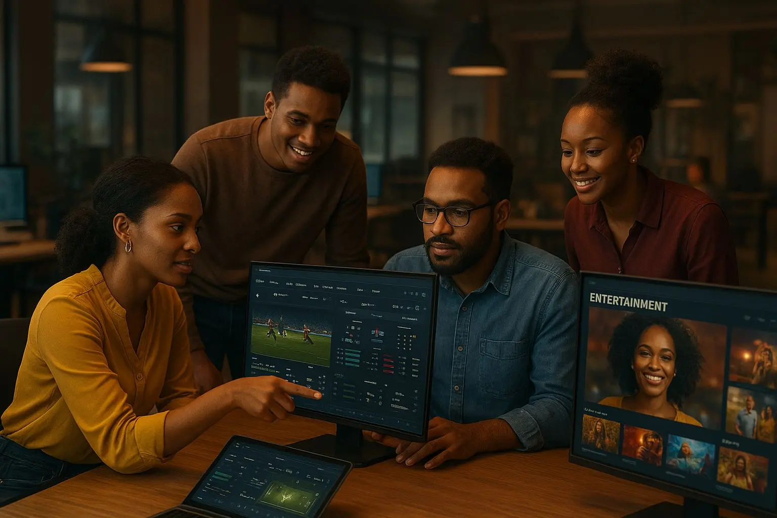 Betx Team and Culture Betx team collaboration in a modern tech-focused work environment
