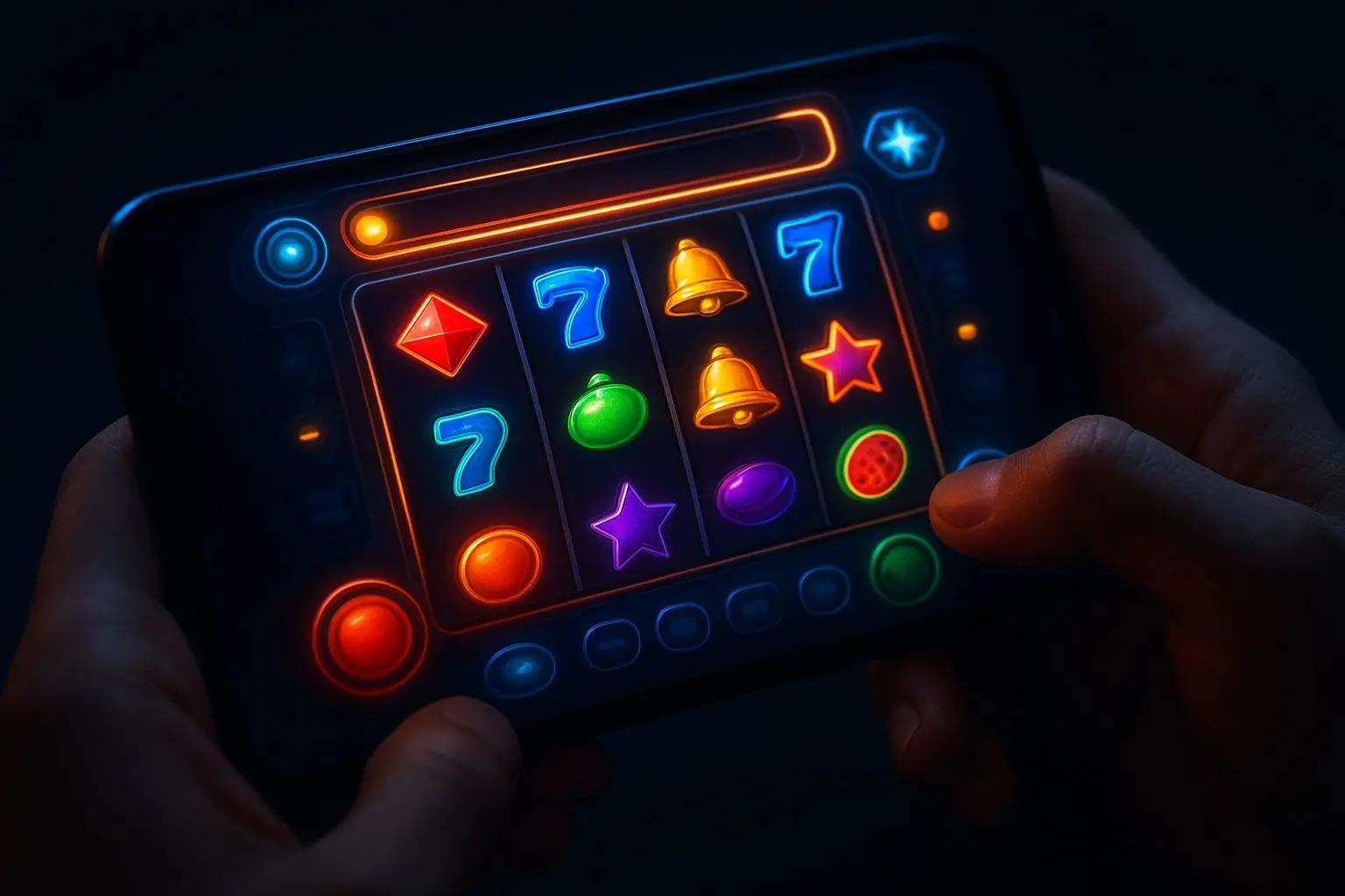 Android phone displaying an active mobile game session