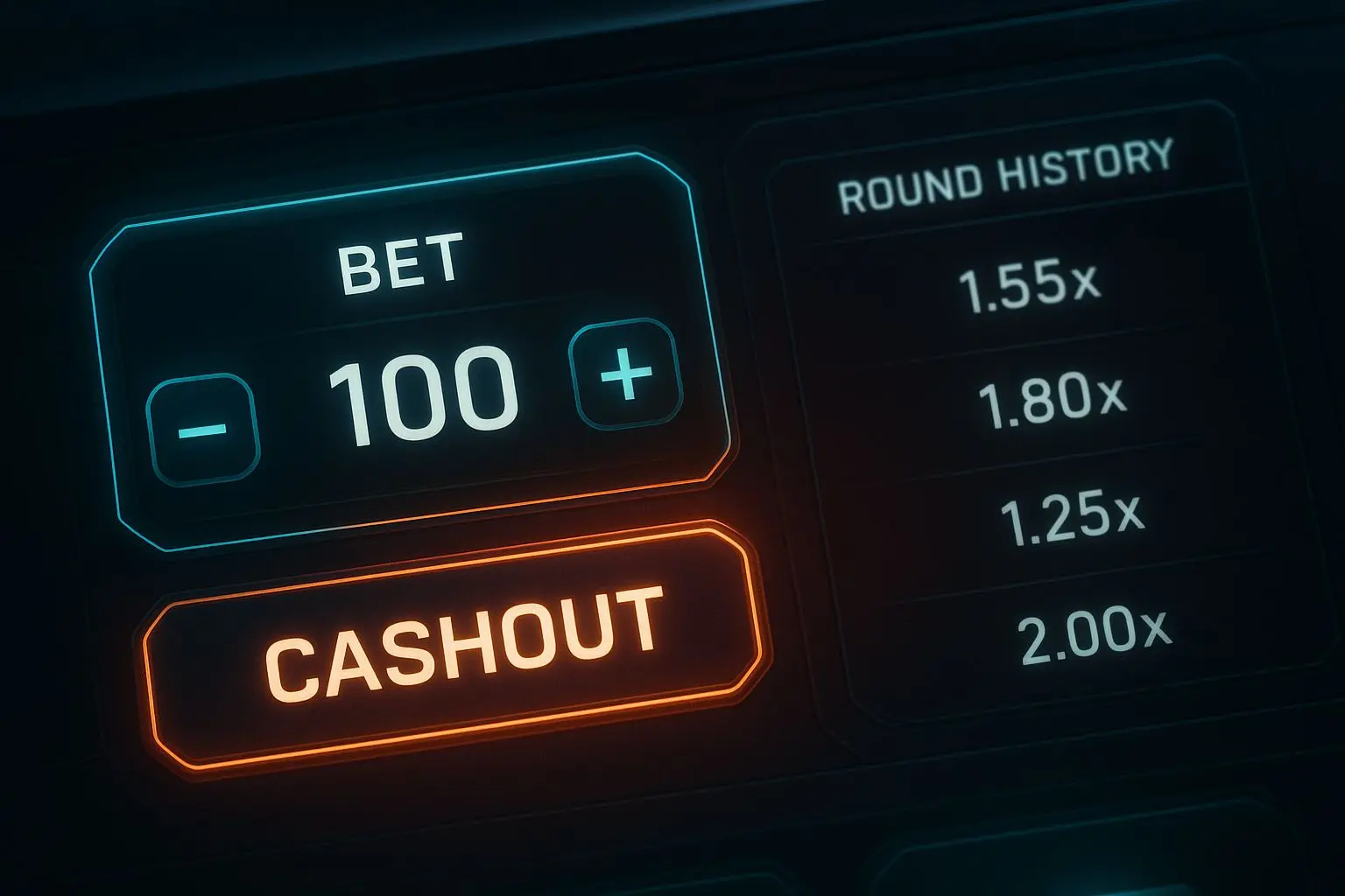 Aviator Interface Features on BetX Close-up of Aviator interface with bet panel auto cashout and history