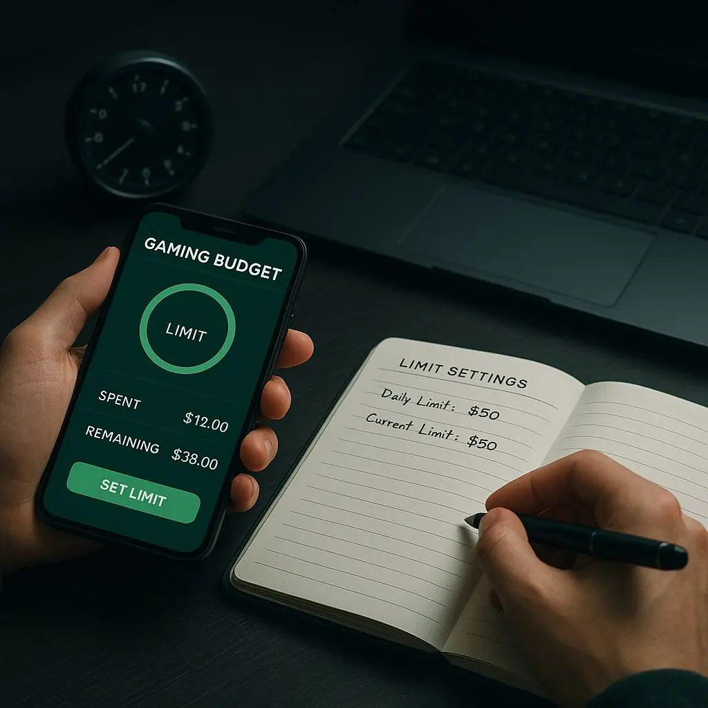 Player setting budget and limits before using BetX instant games