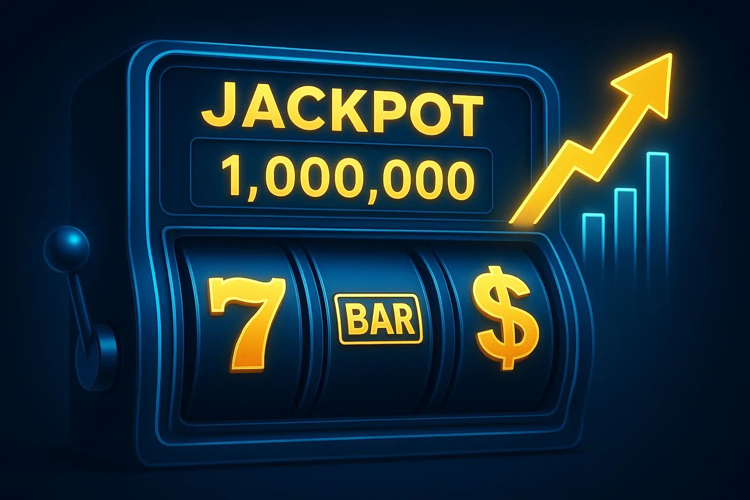How Jackpot Slot Mechanics Look Slot reels with highlighted jackpot meter and prize growth concept