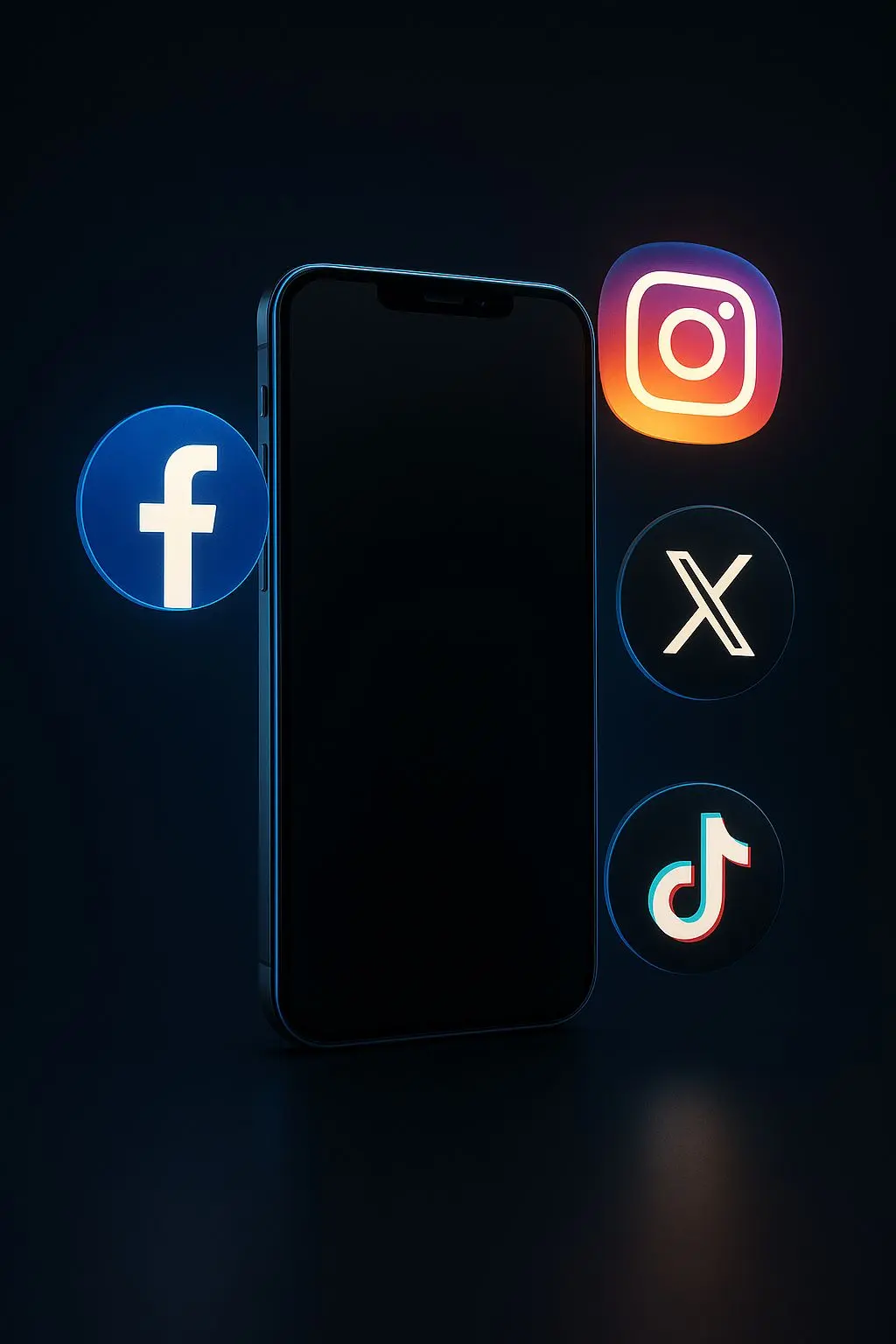 Smartphone with social media icons for BetX community channels