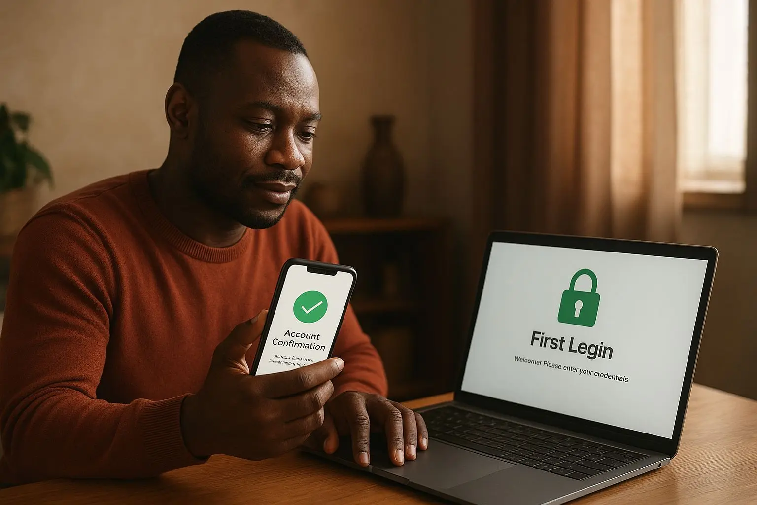 BetX Account Verification and Login Account verification and successful first login on mobile screen